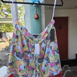 Hurley Multicolor Geometric Top